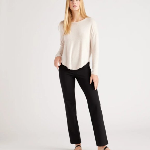 Quince Ultra-Stretch Ponte Straight Leg Pant Colo Black Size XS - Picture 4 of 11